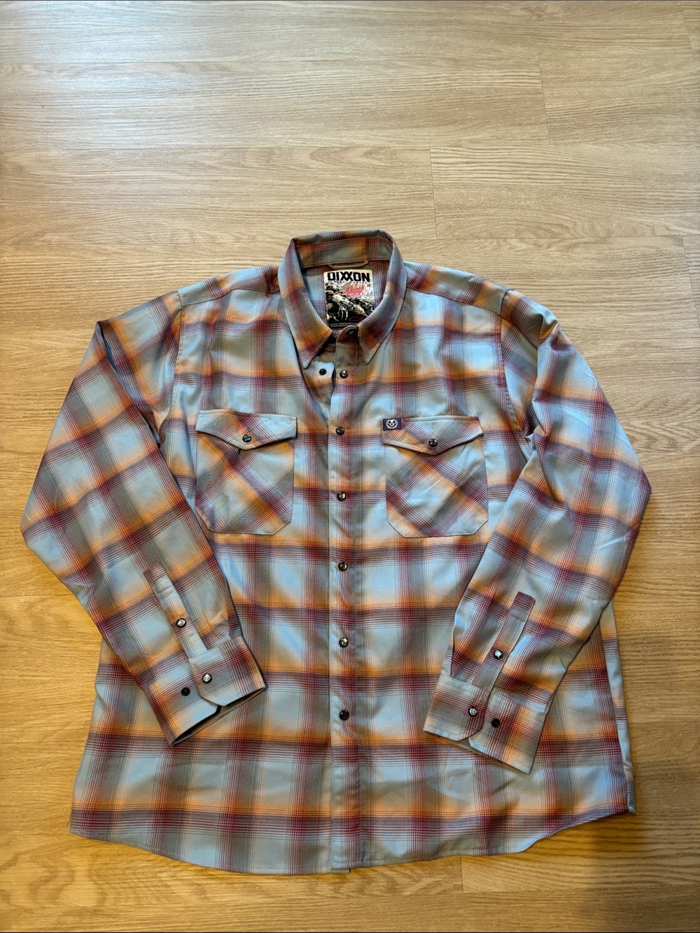 DIXXON Men’s 2XL Limited Kill Switch Engage Band Flannel Button Down Metal